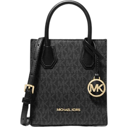 Michael Kors Mercer Extra Small Logo and Leather Crossbody Bag - Black