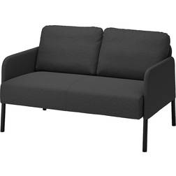 Ikea GLOSTAD Crackle Dark Grey Sofa 121cm Zweisitzer