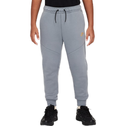 Nike Kid's Sportswear Tech Fleece Joggers - Cool Grey/Black/Metallic Gold (HV6169-065)