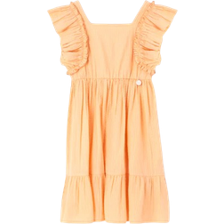 Angel & Rocket Girl's Simone Textured Ruffle Dress - Orange