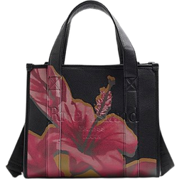 River Island Floral Debossed Tote Bag - Black