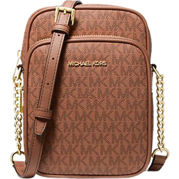 Michael Kors Jet Set Travel Medium Signature Logo Crossbody Bag - Luggage