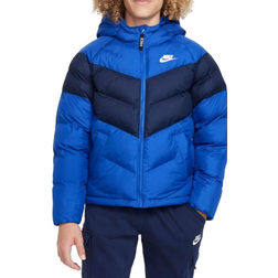 Nike Older Kid's Synthetic Fill Hooded Jacket - Game Royal/Midnight Navy/White (FN7730-480)