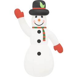 vidaXL Inflatable Decorations Snowman with Leds 455cm