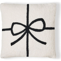 BHS Christmas Present Bow Tufted Complete Decoration Pillows White, Black (43x43cm)