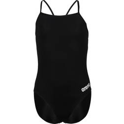 Arena Girl's Team Challenge Soild Swimsuit - Black/White (004765-550)