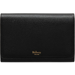 Mulberry Medium Continental French Purse - Black Small Classic Grain