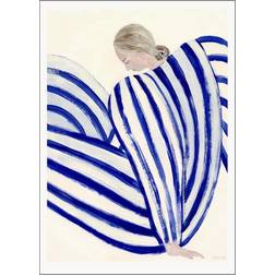 Poster & Frame Blue Stripe At Concorde Dark Blue/Light Beige Poster 30x40cm