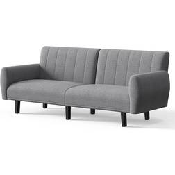 Onemill Convertible Sleeper With Armrest Grey Sofa 75cm 2 Seater