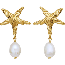 Maanesten Patti Earrings - Gold/Pearls