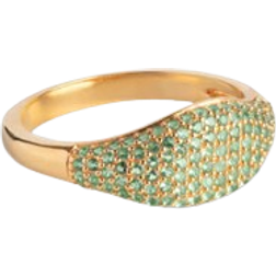 ENAMEL Copenhagen Sparkling Mary Ring - Gold/Green