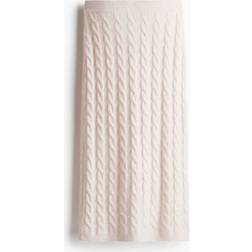 H&M Cable Knit Skirt - Lyserød