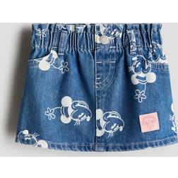 H&M Printed Denim Skirt - Blue