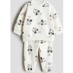 H&M Vit 2-delat Sweatshirtset Med Tryck - Vit/Mimmi Pigg