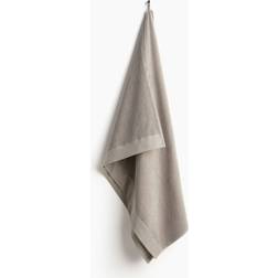 H&M i Bomullsfrotté 100x150 Gråbeige Badlakan Brun, Grå (150x100cm)