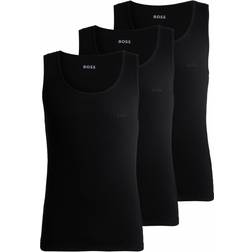 HUGO BOSS Tank Top Rib Classic Undershirts 3-pack - Black