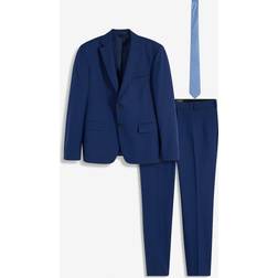 Bonprix Blazer Trousers & Tie Set - Blue