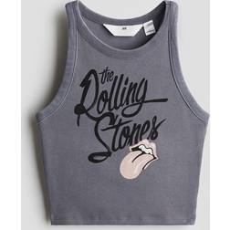 H&M Ribbet Tanktop - Grå