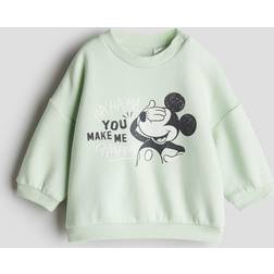 H&M Sweatshirt Mit Motivprint - Grün