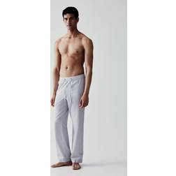 H&M Herr Byxa I Poplin Relaxed Fit - Vit/Rutig