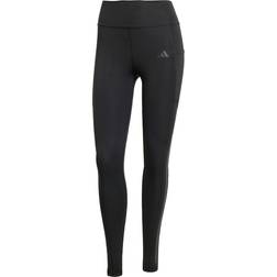 adidas Optime 3-Stripes Full-Length Leggings - Pure Ruby