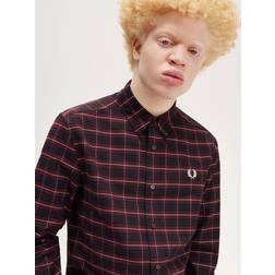 Fred Perry Tartan Oxford Shirt - Purple/Red