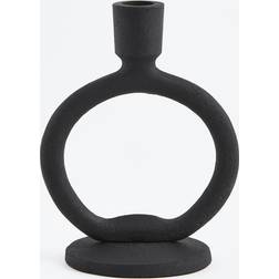 H&M Lysestage I Metal Sort Fyrfadsstage 17cm