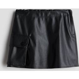 H&M Coatad Kjol - Svart