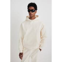 H&M Loose Fit Printed Hoodie - White