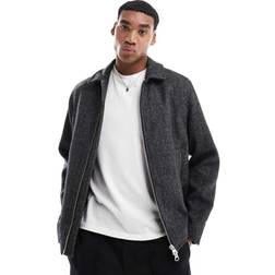 River Island Zip Wool Jacket - Grey