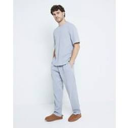 River Island Waffle Pyjama Set - Grey