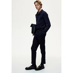 H&M Herr Slim Fit Kostymbyxa - Marinblå