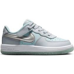 Nike Force 1 Low EasyOn PSV - Pure Platinum/Glacier Blue/White/Metallic Silver