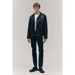 H&M Slim Fit Cotton Twill Trousers - Black