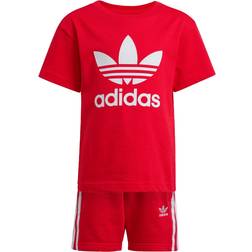 adidas Adicolor Shorts Tee Set Kids - Better Scarlet