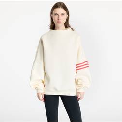 adidas Oversized Mock Neck Sweatshirt - Real Coral/Cream White