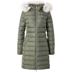 Tommy Jeans Tjw Essential Hooded Down Coat - Fatigue Green