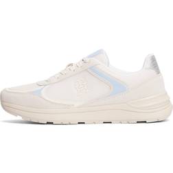 Tommy Hilfiger Mixed Texture Trainers - Creme/Azur/Sølv