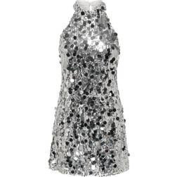 JDY claire S/L Sequins V-Neck Dress - Silver