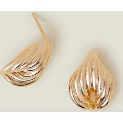 Accessorize Gold Plated Tapered Stud Earrings - Gold