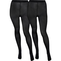 Zizzi Strumpbyxor Tights 60 Den 2-pack - Svart