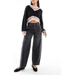 Only Gianna Straight Jeans - Washed Black