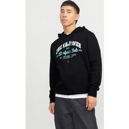 Jack & Jones JJELOGO Sweat Hoodie Aqua/Zwart/Wit