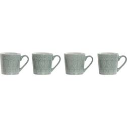 Home ESPRIT Green Stoneware Set of 4 Mug