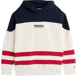 Tommy Hilfiger Kid's Color Block Hoodie with Stripes - Calico Clrblock