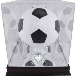 Fanatics Authentic Charlotte FC Mahogany Team Logo Soccer Ball Display Case