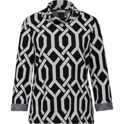 Street One Shirt - Schwarz/Weiß