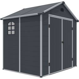 Rowlinson Airevale Plastic Apex Shed Dark Grey 8x6 (Building Area )