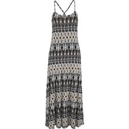 Lascana Kleid - Beige/Schwarz/Weiß