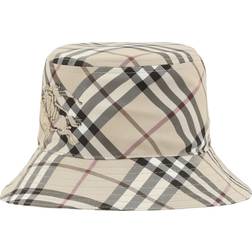 Burberry Check EKD Bucket Hat - Alabaster